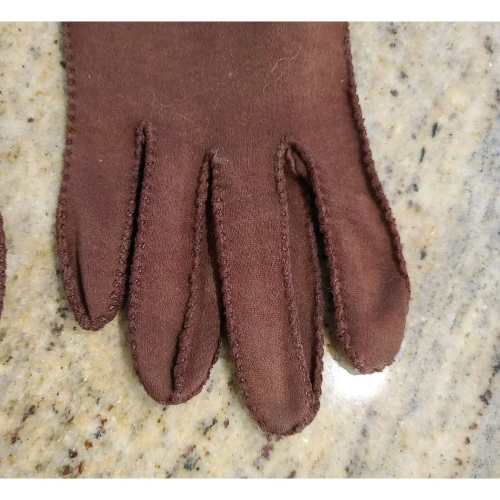 Vintage Woven Nylon? Brown Stitched 8